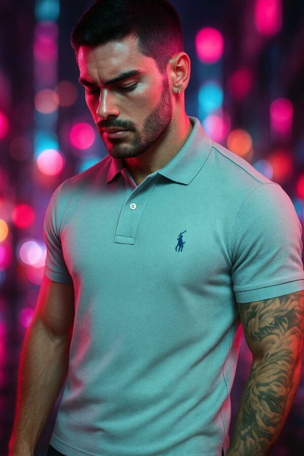 Camisa Polo Ralph Lauren Cinza Pacific - Imagem 3