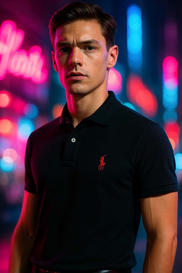 Camisa Polo Ralph Lauren Preta - Imagem 3