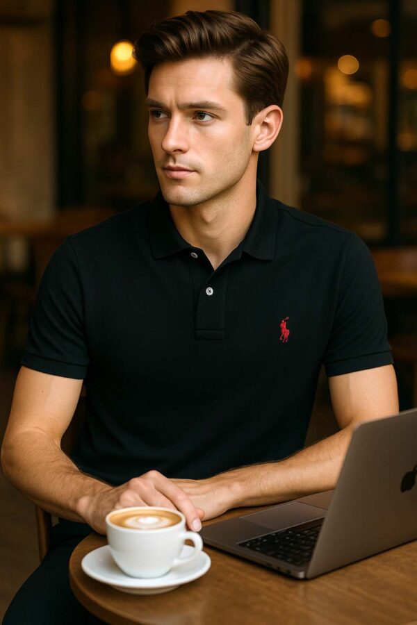 Camisa Polo Ralph Lauren Preta - Imagem 5